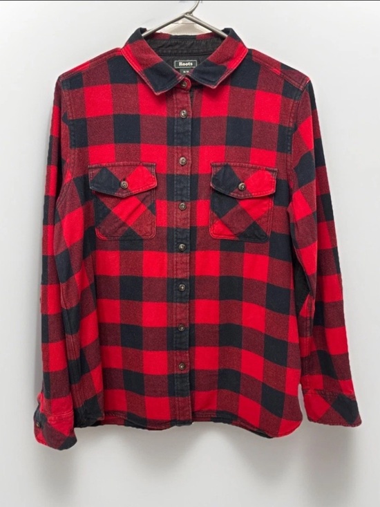 Roots Tops - Roots Red and Black Buffalo Plaid Button-Down Shirt